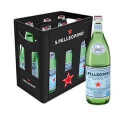 San Pellegrino Mineralwasser Sprudel 6x1,0l Glas (MEHRWEG)