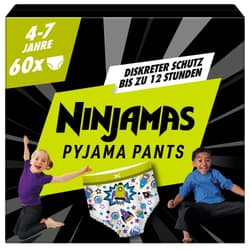 Ninjamas Absorbierende Nachthöschen Für Jungs, 60 Pyjamahöschen, 4-7 Jahre