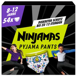 Ninjamas Absorbierende Nachthöschen Für Jungs, 54 Pyjamahöschen, 8-12 Jahre