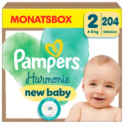 Pampers Harmonie Baby nappies size 2, 204 nappies, 4kg-8kg