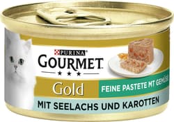 Gourmet Gold Feine Pastete mit Gemüse mit Seelachs & Karotten