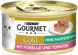 Purina GOURMET Gold feine Pastete mit Gemüse mit Forelle und Tomaten
