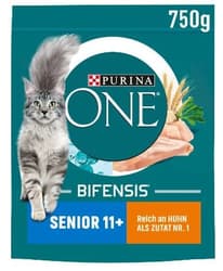 Purina ONE BIFENSIS Senior 11+ rich in chicken and whole grain cereals