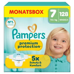 Pampers Premium Protection Windeln Gr. 7, Monatsbox, 15kg+