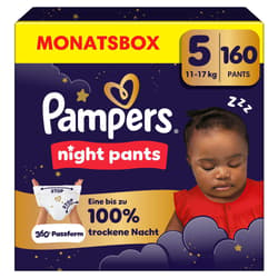 Pampers Night Pants Size 5, monthly box, 12-17 kg