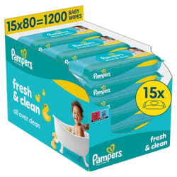 Pampers Fresh Clean Feuchttücher 15er Pack