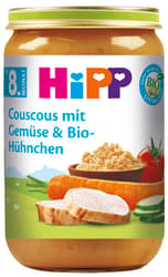 HiPP organic menus from 8 months couscous with vegetables and organic chicken