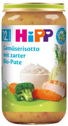 HiPP Organic Menus from 12 months Vegetable risotto with tender organic turkey