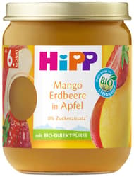 HiPP Bio Früchte Mango Erdbeere in Apfel