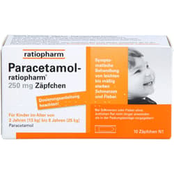 PARACETAMOL-ratiopharm 250 mg suppositories