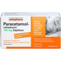 PARACETAMOL-ratiopharm 125 mg suppositories