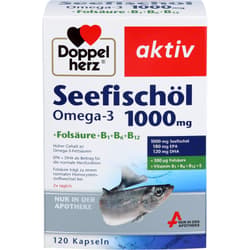 DOUBLEHERZ Sea Fish Oil Omega-3 1,000 mg + Fols. Caps.