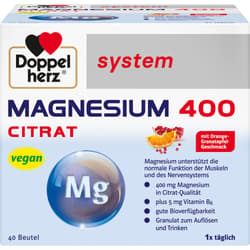 DOPPELHERZ Magnesium 400 Citrate system granules