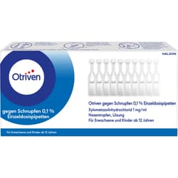 OTRIVEN 0.1% nasal drops single-dose pipettes