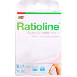 RATIOLINE wound dressing 7x5 cm sterile