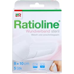RATIOLINE wound dressing 10x8 cm sterile