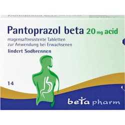 PANTOPRAZOL beta 20 mg acid gastro-resistant tablets