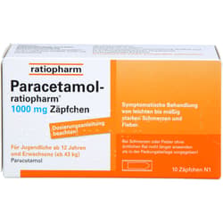 PARACETAMOL-ratiopharm 1,000 mg suppositories