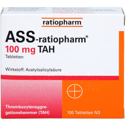 ASS ratiopharm 100 mg TAH tablets