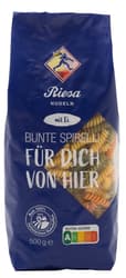 Riesa egg noodles colorful spirelli