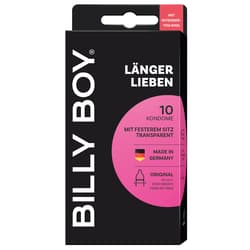 BILLY BOY Länger Lieben 10er Pack, Kondome mit integriertem Ring für festeren Sitz und längeren Spaß