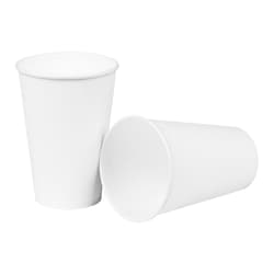 White paper cups, 50 pieces
