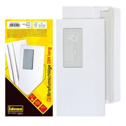 Idena Briefumschläge 75g/m² selbstklebend mit Fenster weiß DIN lang 25 Stück