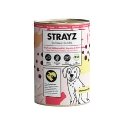 STRAYZ BIO Hund Nassfutter Rind mit Süßkartoffel, Karotte & Birne