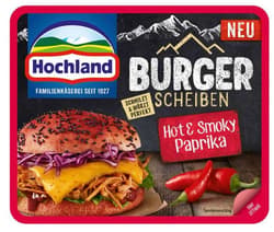 Hochland sliced cheese burger hot & smoky 47% fat i.d.