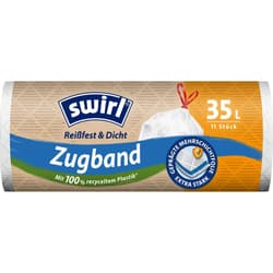 Swirl, Müllbeutel, Müll, Beutel, Abfall, Recycling, Mülltüte, Müllsack, Abfallsack, Haushaltsprodukte, Hausmüll, Zugband, Zugbandmüllbeutel