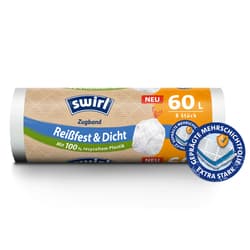 Swirl® 60 l Zugband- Müllbeutel Reißfest & Dicht