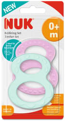 NUK Beißring Set mit verschiedenen Oberflächen, ab 0 Monaten