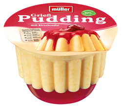 Müller Pudding Grieß mit Kirsch-Soße