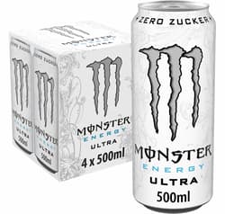 Monster Energy Ultra White Zero Sugar 4 x 0.5l (Single-use can)