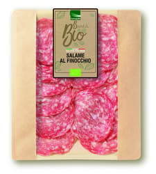 Organic salami with fennel seeds