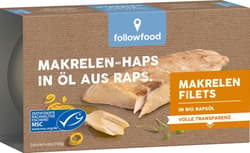 followfood MSC mackerel fillets in organic rapeseed oil