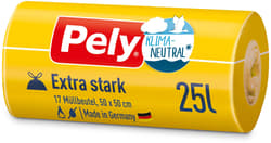 Pely® Drawstring Bags Extra Strong, 25 Litres, 17 Pieces