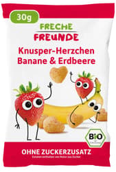 Freche Freunde Organic Crunchy Heart Banana & Strawberry