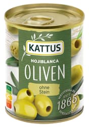 Kattus Spanish olives, green, pitted
