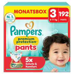 Pampers Premium Protection Pants Gr.3, Monatsbox, 6-11kg