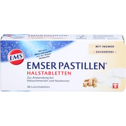 EMSER Pastillen Halstabletten m.Ingwer zuckerfrei