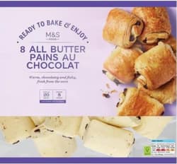 Marks & Spencer 8 Schokobrötchen - Pains Au Chocolat mit Butter