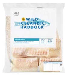 Marks & Spencer Filets vom isländischen Schellfisch (Melanogrammus aeglefinus) mit Eisglasur