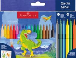 Faber-Castell Filzstift Dino 18+6 + Sticker