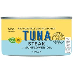 Marks & Spencer Thunfischsteak in Sonnenblumenöl 4er Pack