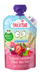 FruchtBar Bio-Fruchtpüree Wundertraum mit Erdbeere, Himbeere, Dinkel, Rote Bete