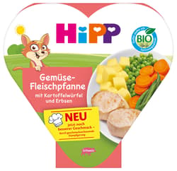 HiPP Bio Menüs Gemüse-Fleischpfanne mit Kartoffelwürfel und Erbsen