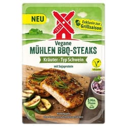 Rügenwalder Mühle BBQ Steaks Typ Schwein Kräuter VEGAN