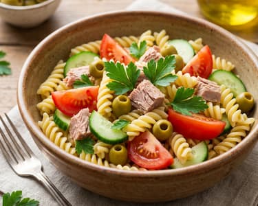 Pasta Salad with Tuna and Olives