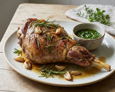 Leg of Lamb with Mint Sauce
